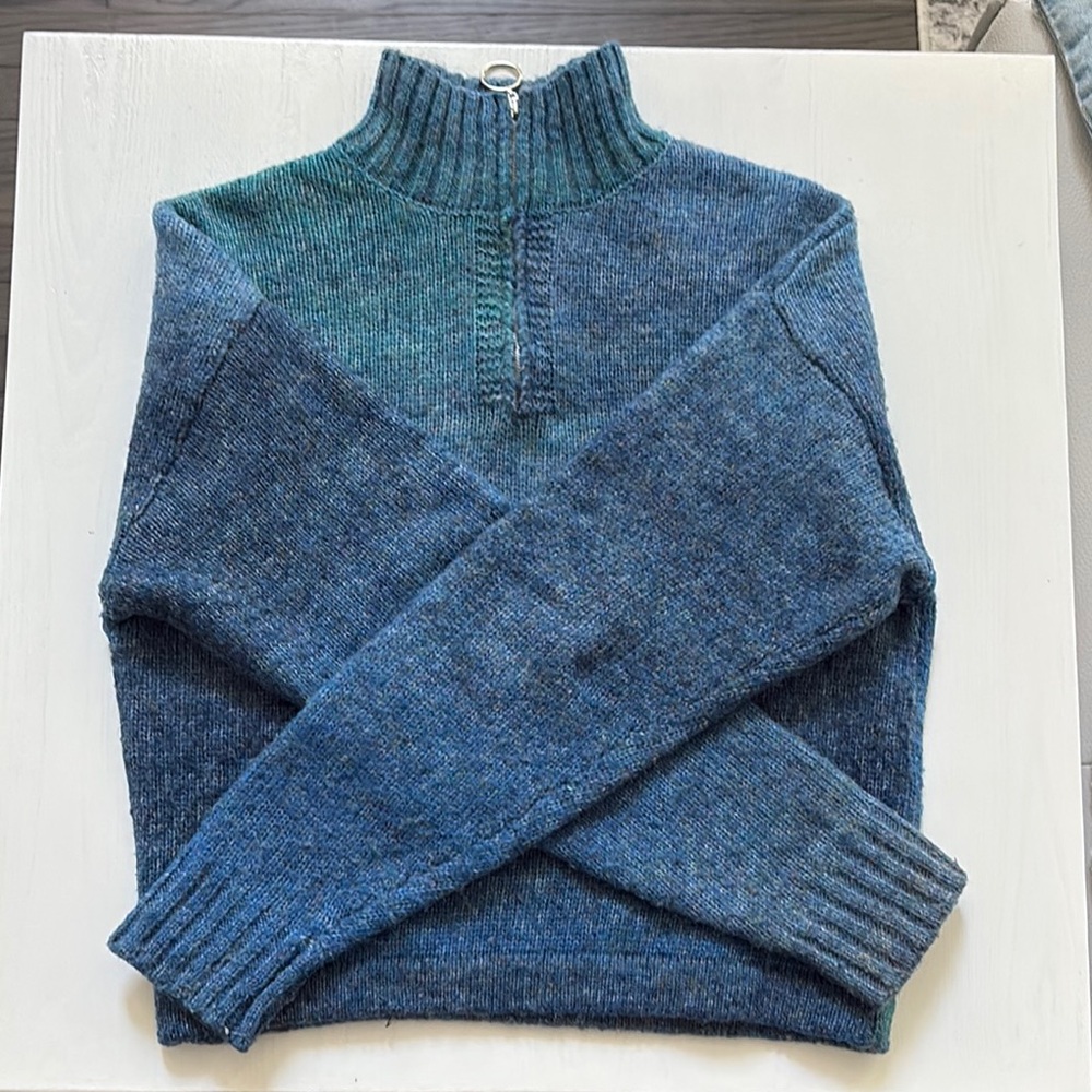 Belle Du Jour Blue and Green Women's Sweater